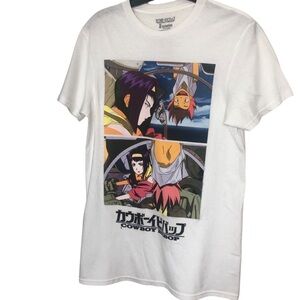 Cowboy Bebop Graphic Short Sleeve T-Shirt, Size Small, White
